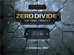 Zero Divide: The Final Conflict Title Screen